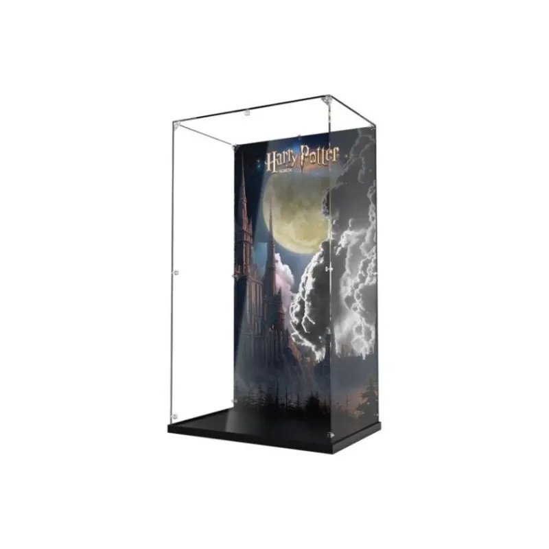 KGBOX For Building Block 76417 Gringotts Wizard Bank Acrylic Spray Painting Display Case Dust Cover Model Accessories-1