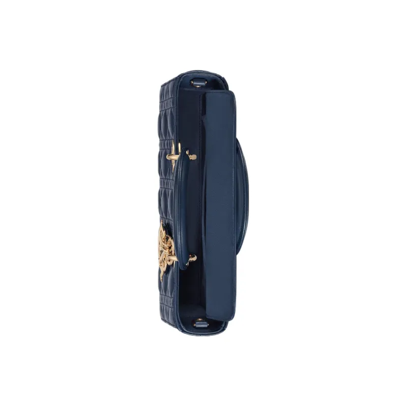 DIOR Lady D JOY Lambskin Shoulder Bag, Crossbody Bag, Handbag Medium Size Women's Deep Sea Blue-5
