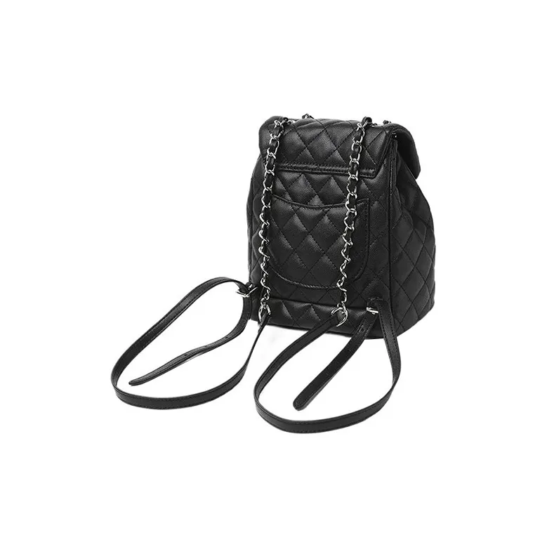 DAPHNE Cow Leather Backpack Women's Black-2