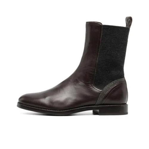 Brunello Cucinelli Monili Chelsea Boots Women's Brown