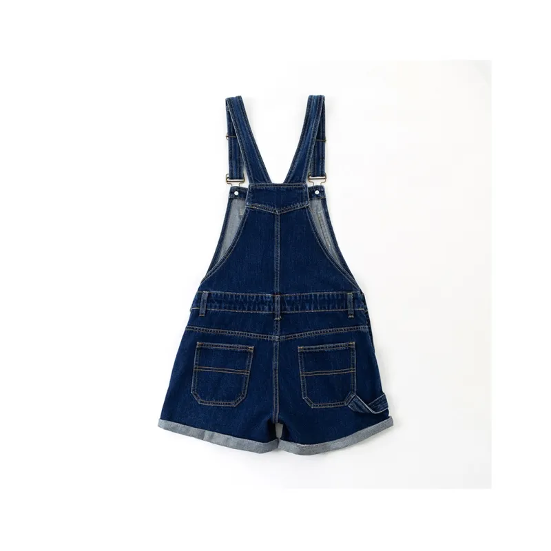 SOON FLOWER Denim Shorts Spring And Summer Women's Dark Blue-1