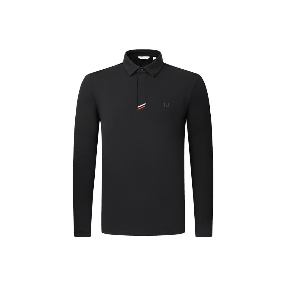 FILA GOLF Series Polo Shirts Men Pitch Black POIZON