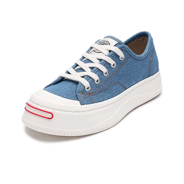Feiyue Wear-resistant Non-slip And Breathable Low-Top Canvas Shoes Women's Light Blue-1