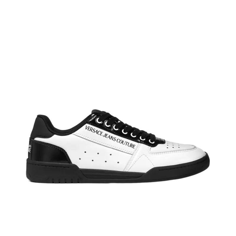 VERSACE JEANS Couture Low Top Skateboard Shoes Men's White Black-1