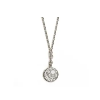 HERMES Enamel Necklaces Unisex Silver