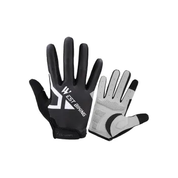 WEST BIKING Riding Equipment Cycling Glove Unisex Polyester/Microfiber/SBR Black/Blue/Red