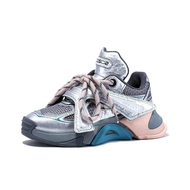 BELLALILY Anti Slip And Wear Resistant Height Increasing Low Top Chunky Sneakers 5cm Women's-1