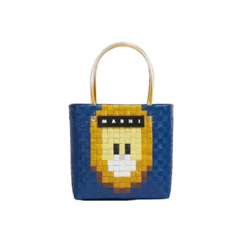 MARNI Basket Series Polypropylene Basket Bag Handbag Small Size Women's Blue