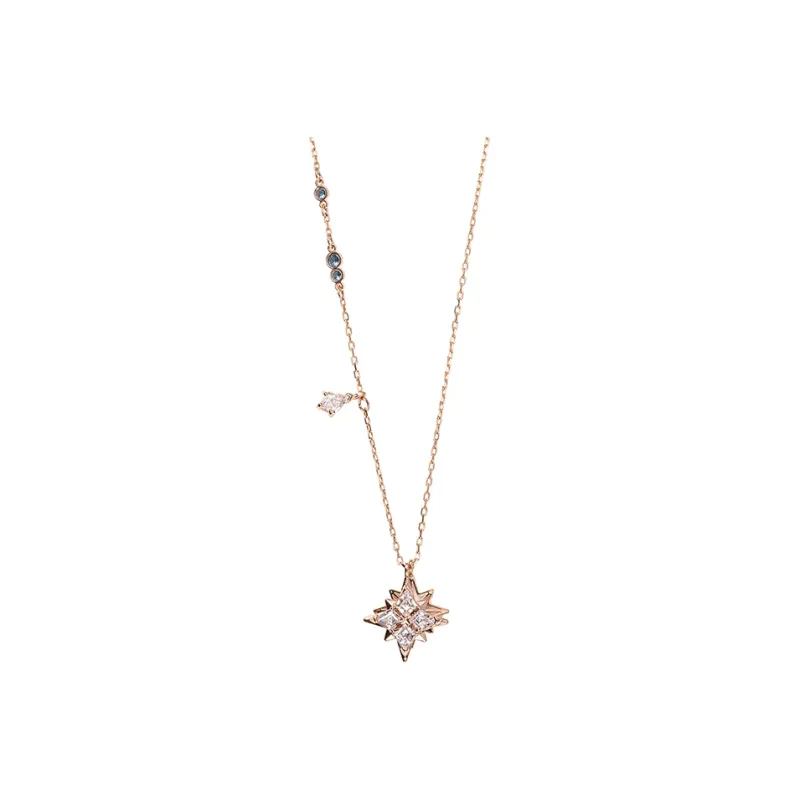 Swarovski Artificial Crystal Necklaces Women's Rose Gold Tone Plated-0