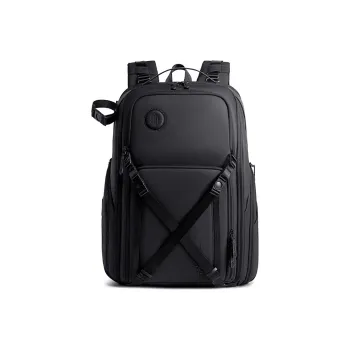 ARCTIC HUNTER Polyester Backpack Camera Bag Regular Unisex Black/Gray