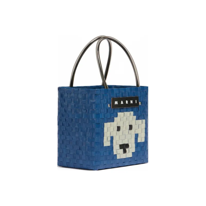 MARNI Basket Series Polypropylene Basket Bag Handbag Small Size Women's Blue-1