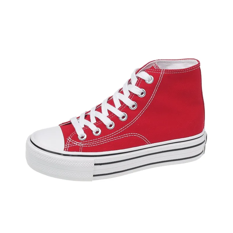 FCS Anti-Slip And Wear-Resistant Breathable High-Top Canvas Shoes Women's-1