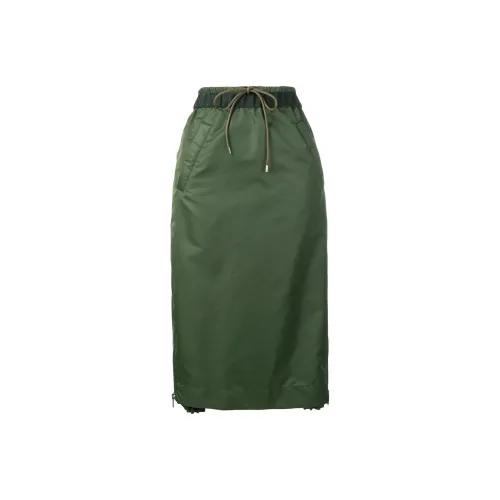 Sacai Casual Long Skirts Women's Green