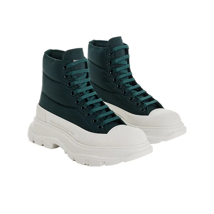 Alexander McQueen Tread Slick Short Casual Shoes Women's White Green-2