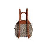 COACH Riya Fabric With Leather Backpack Medium Size Women's Tan