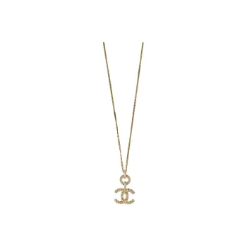 CHANEL Necklaces Unisex Gold