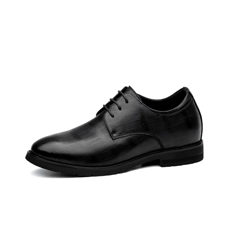 SULEGAO Dress Shoes Men Low Top Black-0