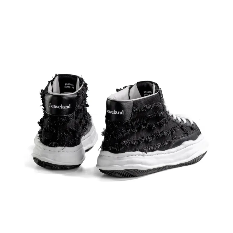 LEAVELAND Height Increasing Mid-Top Skateboard Shoes Unisex-1