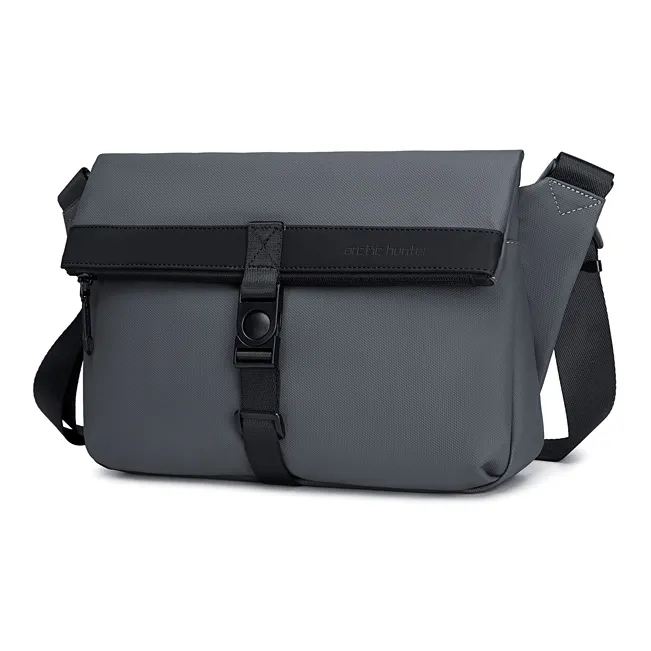 ARCTIC HUNTER Polyester Crossbody Bag Backpack Shoulder Bag Unisex Black/Gray-4