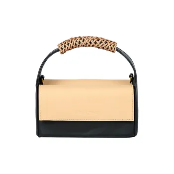 IRIDESCENCE Cow Leather Twin Bag Handbag Shoulder Bag Crossbody Bag Women's Black