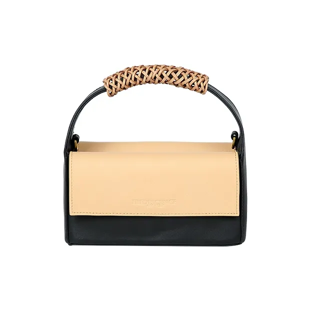 IRIDESCENCE Cow Leather Twin Bag Handbag Shoulder Bag Crossbody Bag Women's Black-0