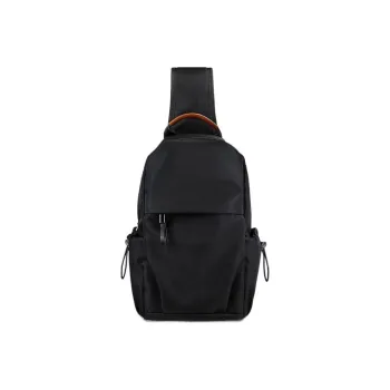 BJIAX Nylon Shoulder Bag Crossbody Bag Backpack Sling Bag Fanny Pack Medium Size Unisex Black