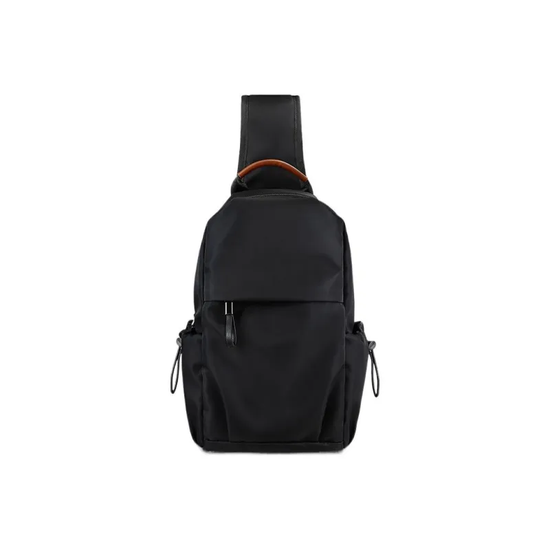 BJIAX Nylon Shoulder Bag Crossbody Bag Backpack Sling Bag Fanny Pack Medium Size Unisex Black-0