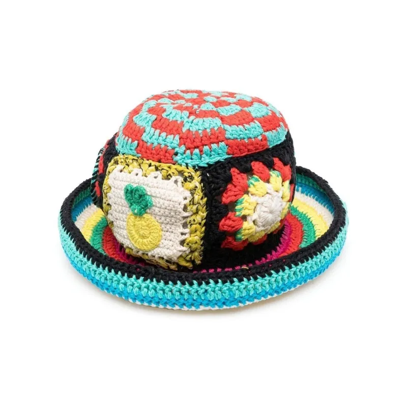 Alanui Positive Curved Narrow Brim Bucket Hat-0