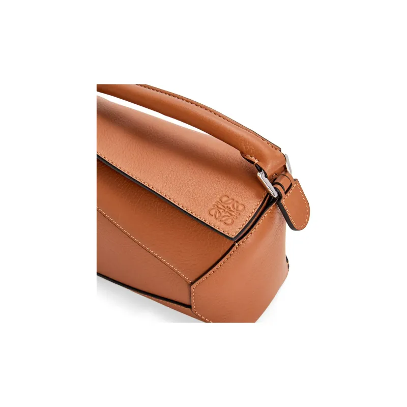 LOEWE Puzzle Cow Leather Handbag, Shoulder Bag, Crossbody Bag Mini Women's Tan-6