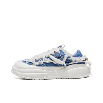 Kappa Anti Slip Wear Resistant Low Top Skateboard Shoes Women's Dusty Blue Gray
