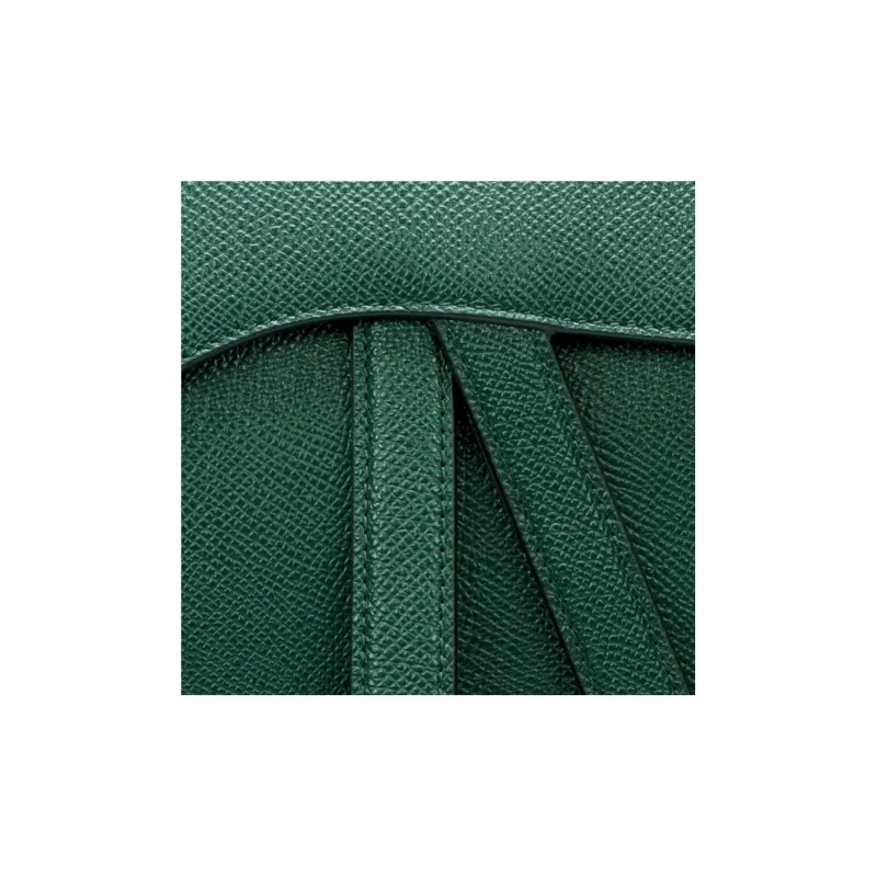 DIOR Saddle Grained Calfskin Saddle Bag Shoulder Bag Crossbody Bag Handbag Regular Women's Pine Green-5