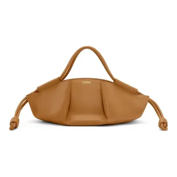 LOEWE Bright Nappa Cow Leather Dumpling Bag, Shoulder Bag, Crossbody Bag, Handbag Trumpets Women's Oak
