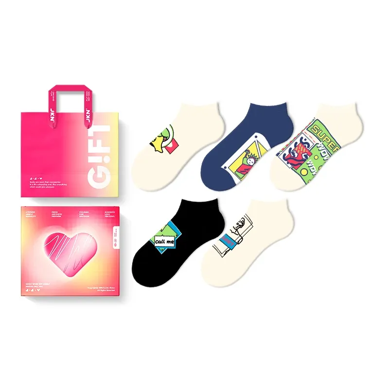 JKN Ankle Socks Unisex 5 Pack Gift Box Set Included-38