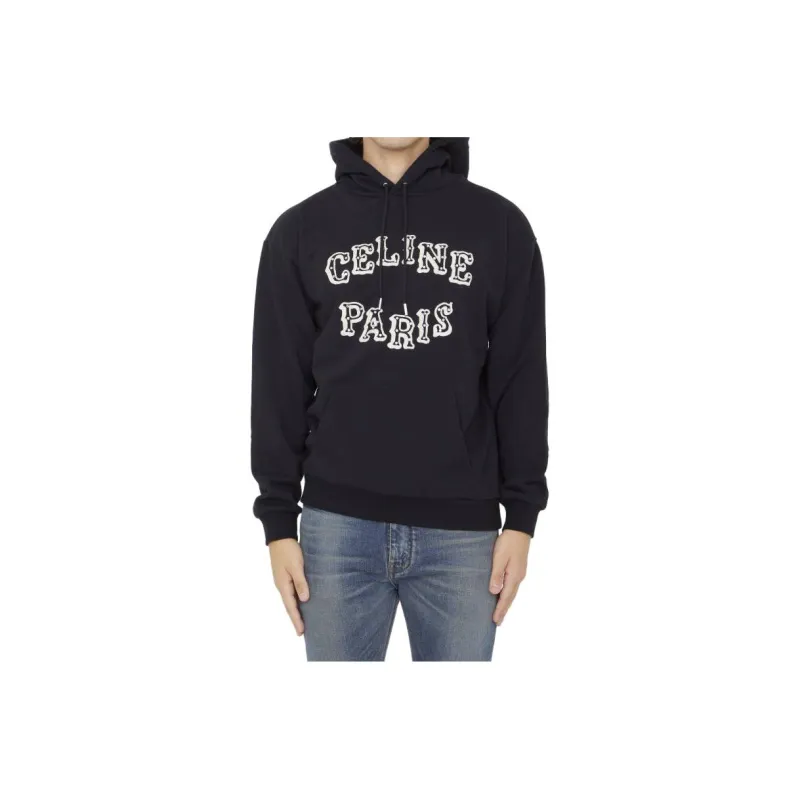 CELINE Loose Embroidered Hoodie-2