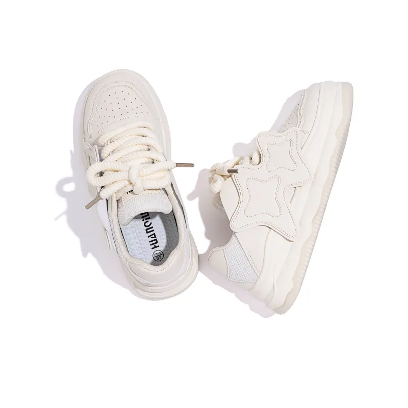 HUANQIU Stylish Skateboarding Shoes Women's Beige-6