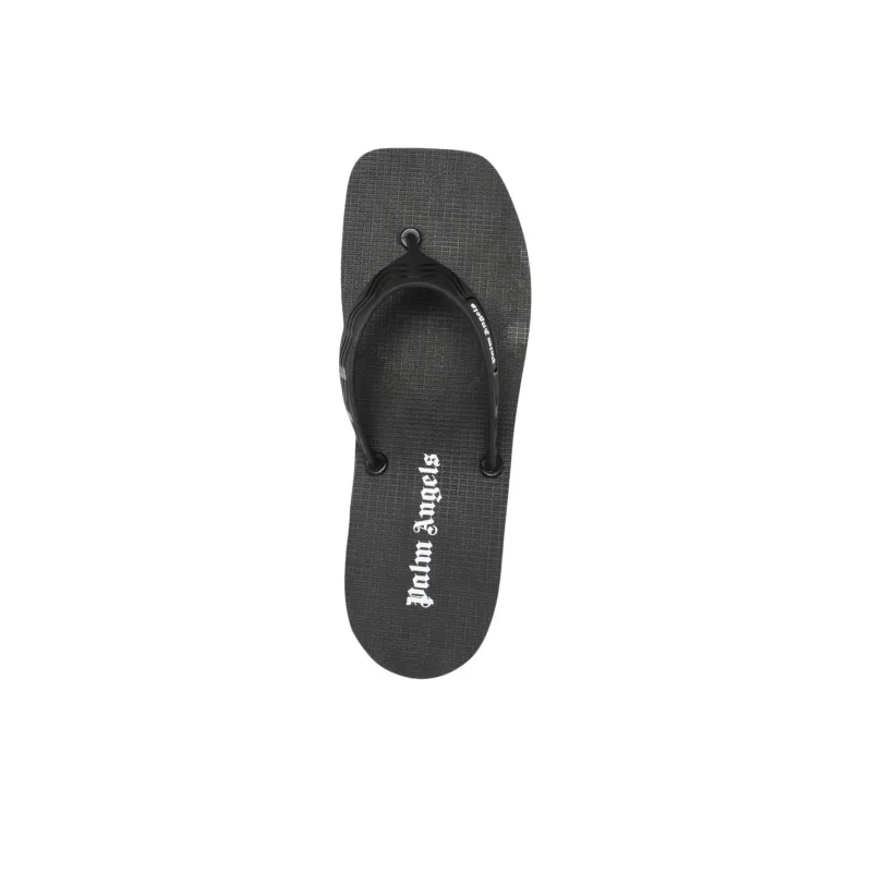 PALM ANGELS Logo print Heeled Flip Flops-3