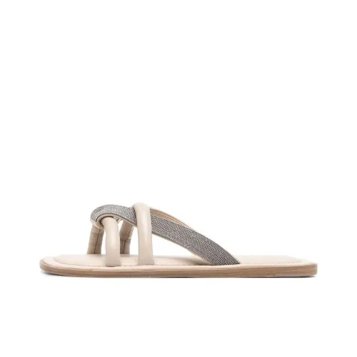 Brunello Cucinelli Monili-chain-detail Suede Sandals