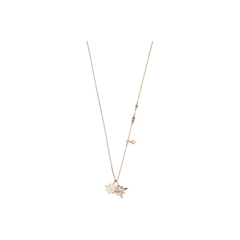 Swarovski Artificial Crystal Necklaces Women's Rose Gold Tone Plated-1