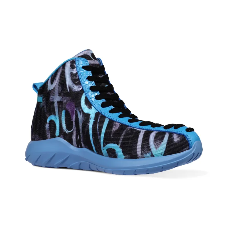 SOULSFENG Mid Top Basketball Shoes Unisex Sky Blue-3