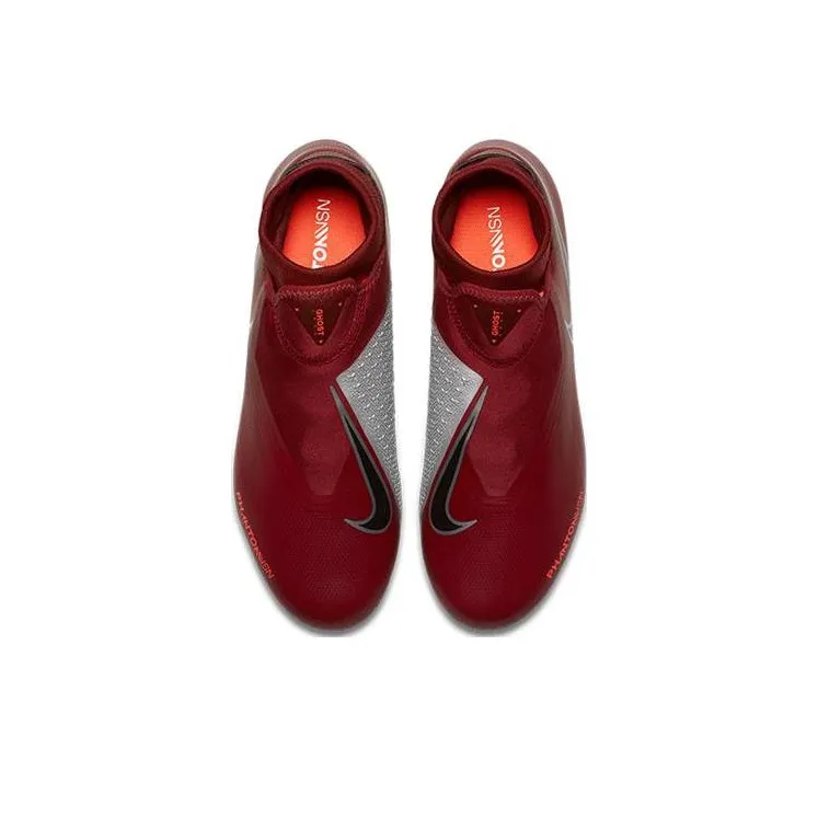 Nike Phantom Vision Anti-Slip Wear-Resistant Soccer Shoes Men's Deep Red-3