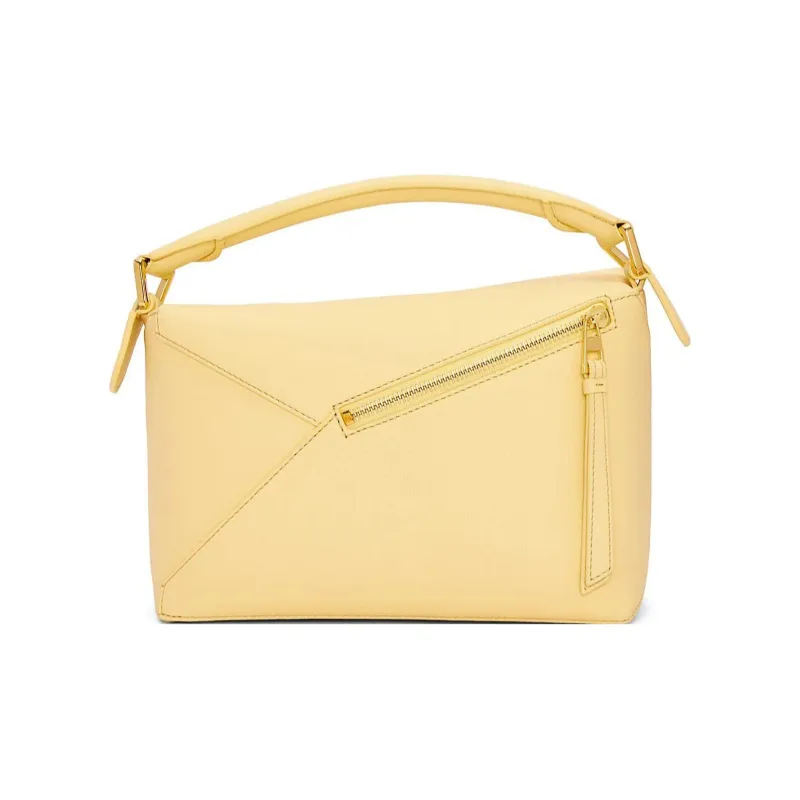 LOEWE Puzzle Cow Leather Handbag, Shoulder Bag, Crossbody Bag Trumpets Women's Vanilla-4