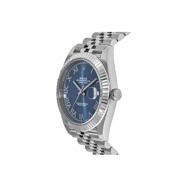 ROLEX Log Series Automatic Mechanical Movement Men's Watches Watch 41mm Blue Dial Oystersteel Case Oystersteel Strap-1