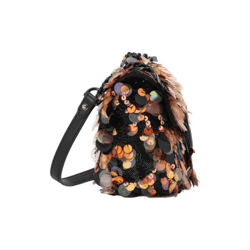 GUCCI GG Marmont Sequins And Bead Embroidery Crossbody Bag, Shoulder Bag Women's-2