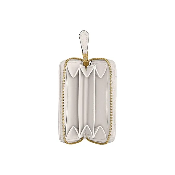 COACH Zip Around Nappa Leather Coin Purses Wallets Regular Women's White-2