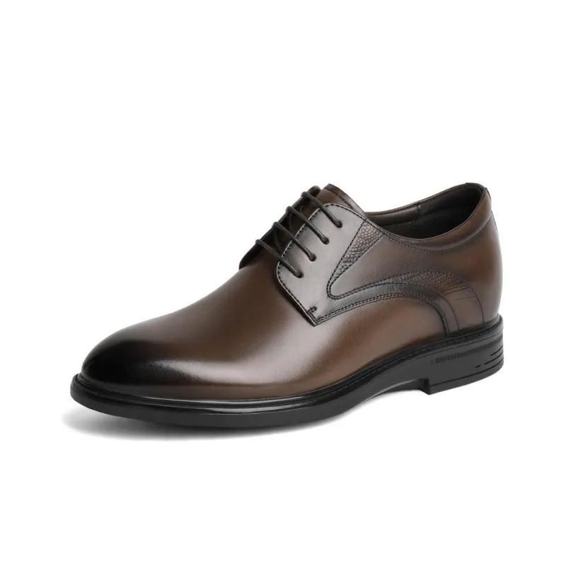 BELLE Dress Shoes Men Low Top Black/Brown-7