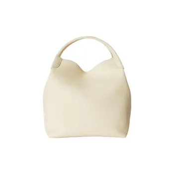 Loro Piana Cow Leather Handbag, Shoulder Bag, Crossbody Bag, Handbag Large Size Women's Soft White