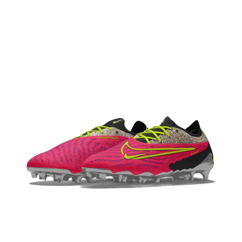 Nike Phantom GX Elite Elite FG Gripknit Anti Slip Wear Resistant Low Top Running Shoes Unisex Red-2