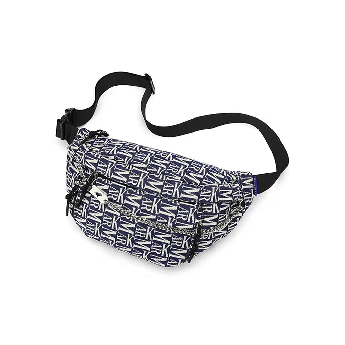 FAIRWHALE Fabric Crossbody Bag Fanny Pack Sling Bag Regular Unisex Dark Blue-2