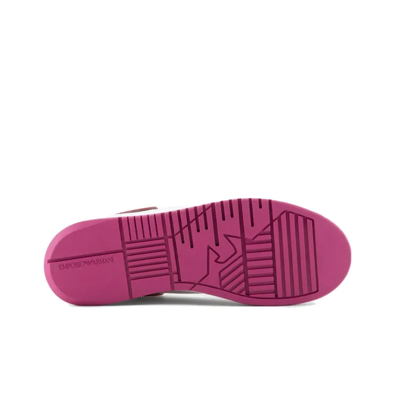 EMPORIO ARMANI Low Top Skateboard Shoes Women's Red-4