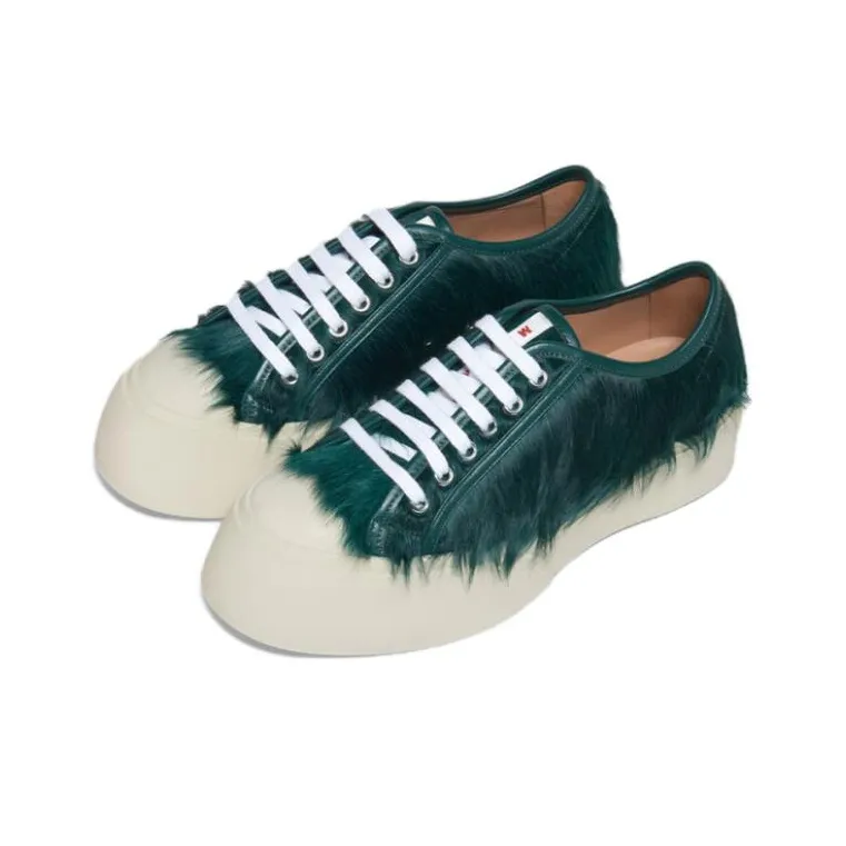 MARNI Low Top Skateboard Shoes Women's Green-2
